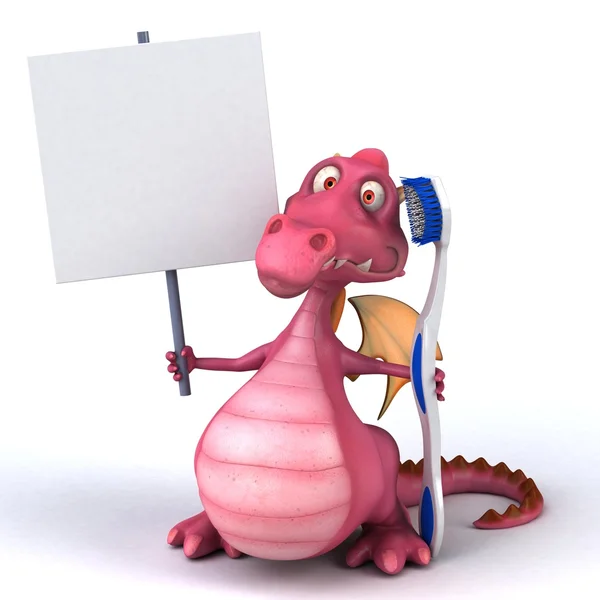 Divertido dragón de dibujos animados —  Fotos de Stock