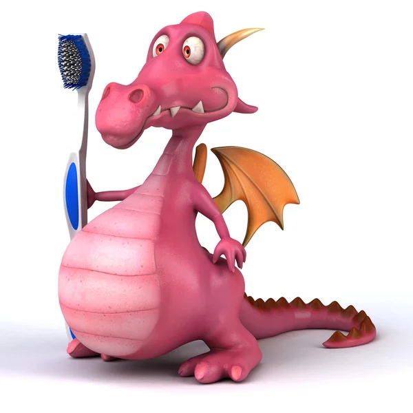 Divertido dragón de dibujos animados —  Fotos de Stock