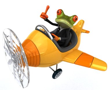 komik karikatür kurbağa