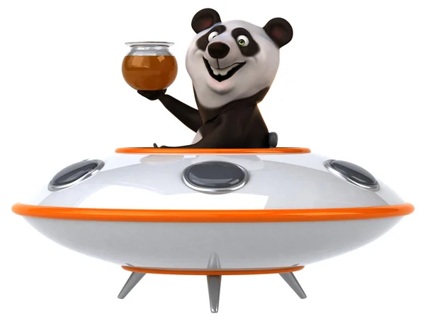 Кумедний мультфільм панда — стокове фото