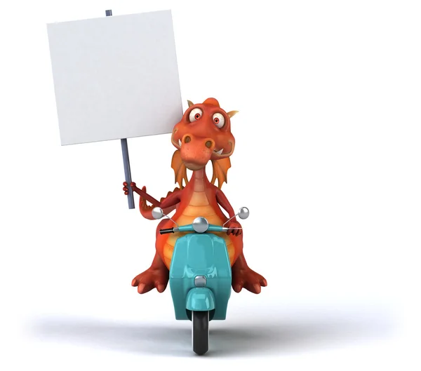 Vtipné kreslené drak — Stock fotografie