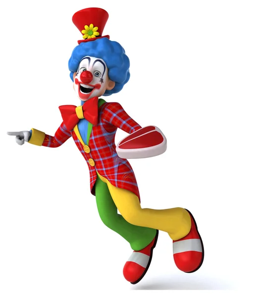 Divertente clown cartone animato — Foto Stock