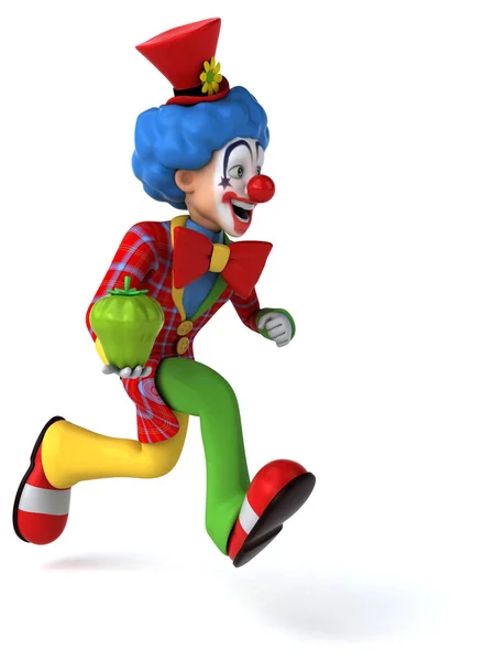 Divertente clown cartone animato — Foto Stock