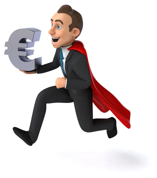 Cartoon Super businessman — Stock Photo, Image