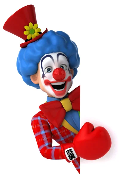 Divertente clown cartone animato — Foto Stock