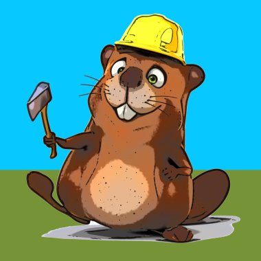 komik karikatür kunduz