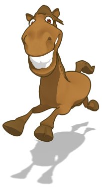 Eğlenceli çizgi film at