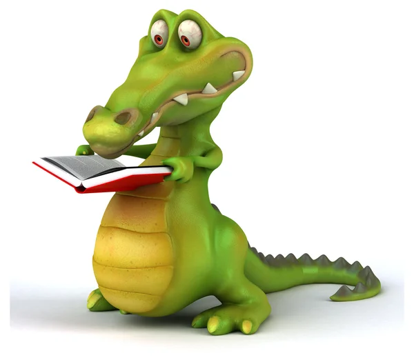 Crocodilo engraçado dos desenhos animados — Fotografia de Stock