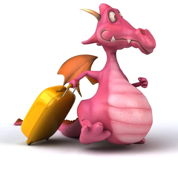 Leuke cartoon dragon — Stockfoto