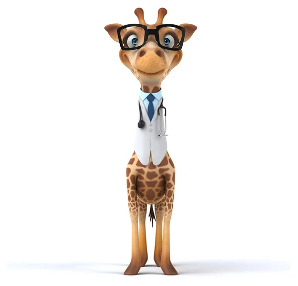 Funny cartoon giraffe — Stock Photo, Image