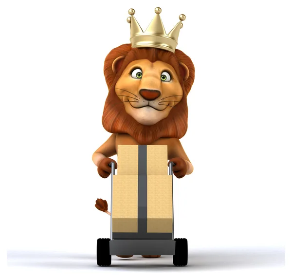 Funny cartoon lion — Stock Photo, Image