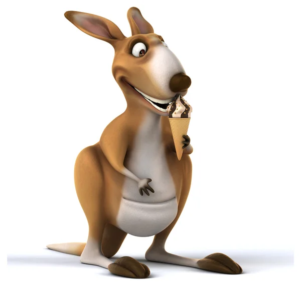 Funny cartoon kangaroo — Stock Photo, Image