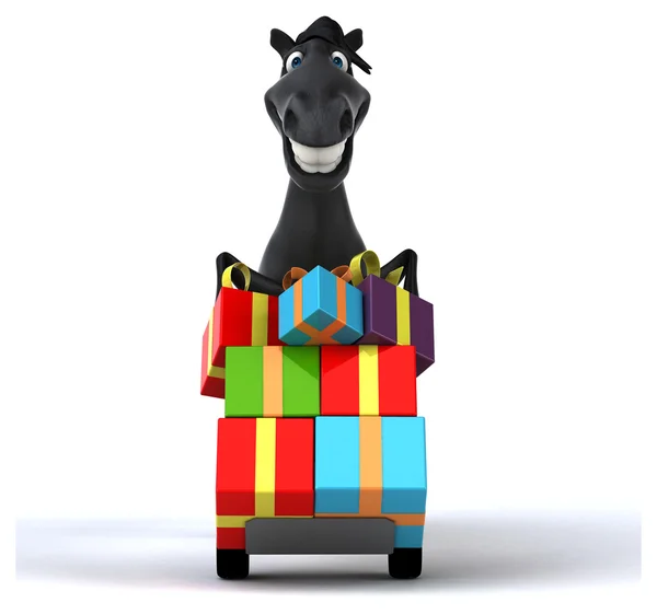 Fun cartoon horse — Stock Photo, Image