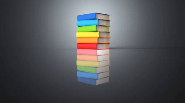Ilustração de livros coloridos — Fotografia de Stock