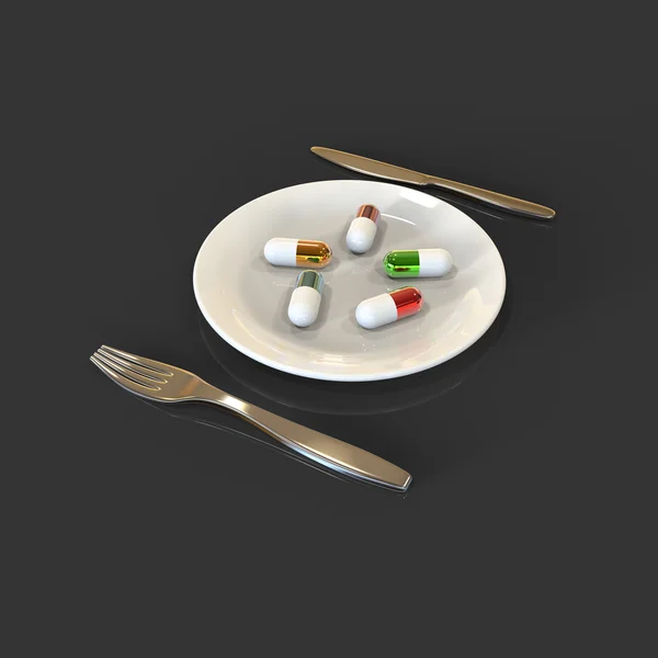 Futuristic food pills — Stock Photo, Image
