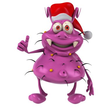 Eğlenceli çizgi film mikrop