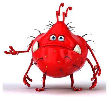 Eğlenceli çizgi film mikrop