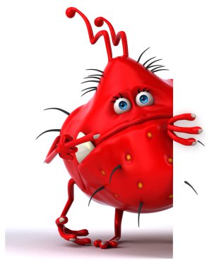 Eğlenceli çizgi film mikrop