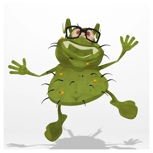 Fun cartoon germ — Stock Photo, Image