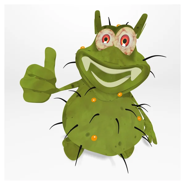 Fun cartoon germ — Stock Photo, Image