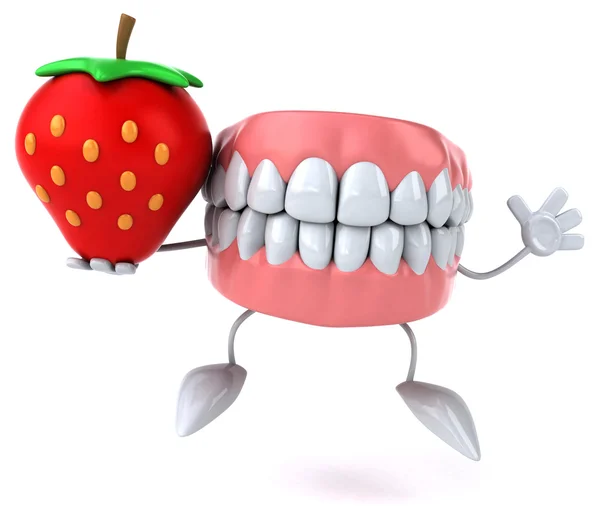 Смешные карикатурные зубы — стоковое фото