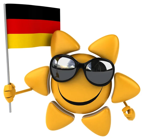 Spaß Cartoon Sonne — Stockfoto