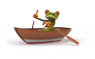 Eğlenceli çizgi film kurbağa