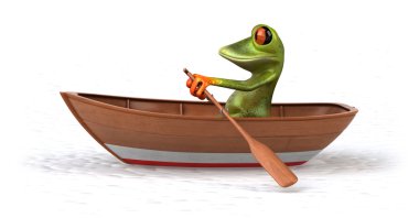 Eğlenceli çizgi film kurbağa