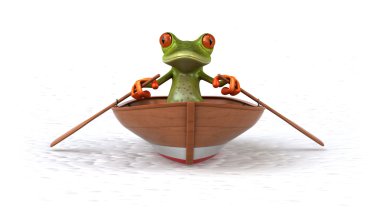 Eğlenceli çizgi film kurbağa