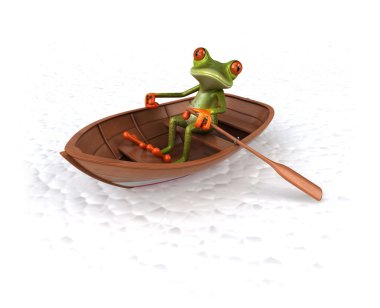 Eğlenceli çizgi film kurbağa