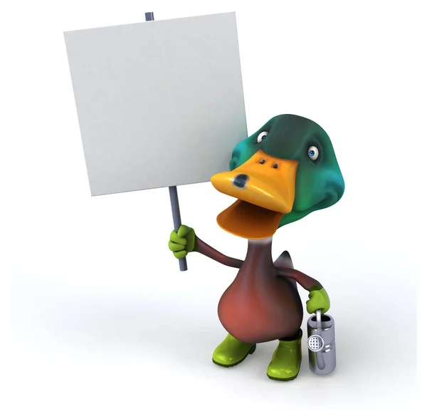 Lustige Cartoon-Ente — Stockfoto