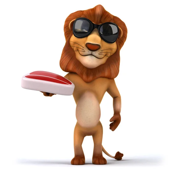 Fun cartoon lion — Stock Photo, Image