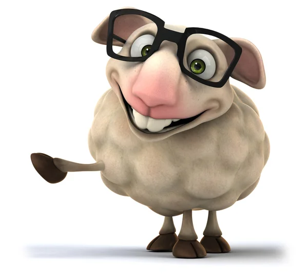 Fun cartoon sheep — Stock Photo, Image