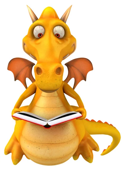 Leuke cartoon dragon — Stockfoto