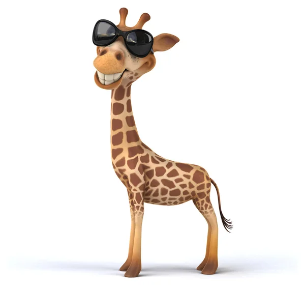 Roliga tecknade giraff — Stockfoto