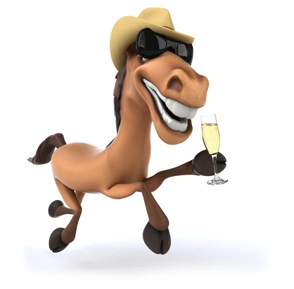 Leuke cartoon paard — Stockfoto