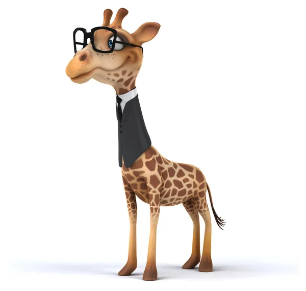 Roliga tecknade giraff — Stockfoto