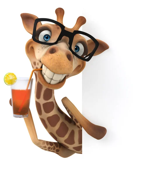 Fun cartoon giraffe — Stock Photo, Image