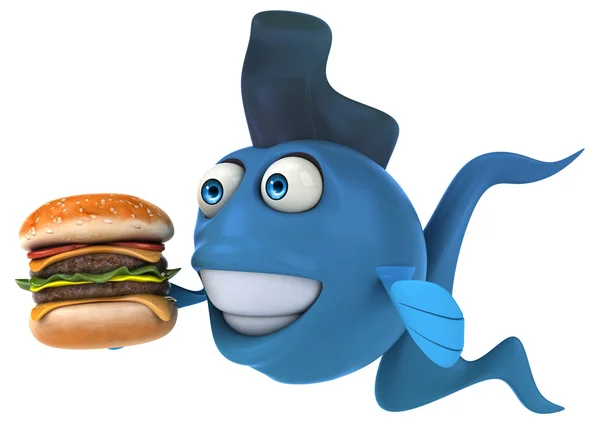 Fun cartoon fish — Stock Photo, Image