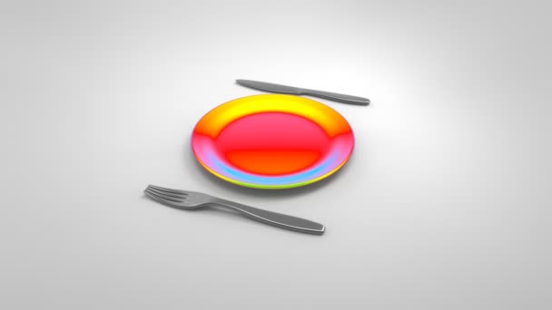 饮食概念与空板 — 图库视频影像