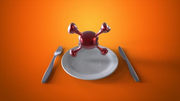 毒食品的概念 — 图库视频影像