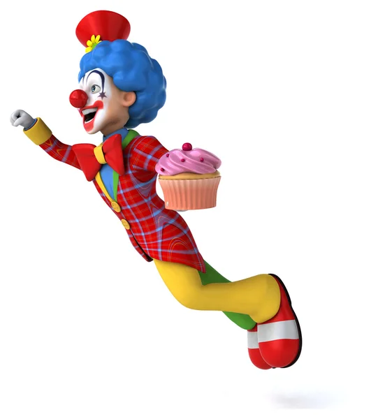 Divertente clown cartone animato — Foto Stock