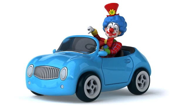 Divertente clown cartone animato — Foto Stock