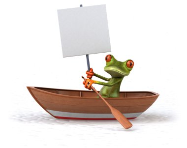 Eğlenceli çizgi film kurbağa