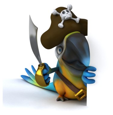 Eğlenceli çizgi film papağan