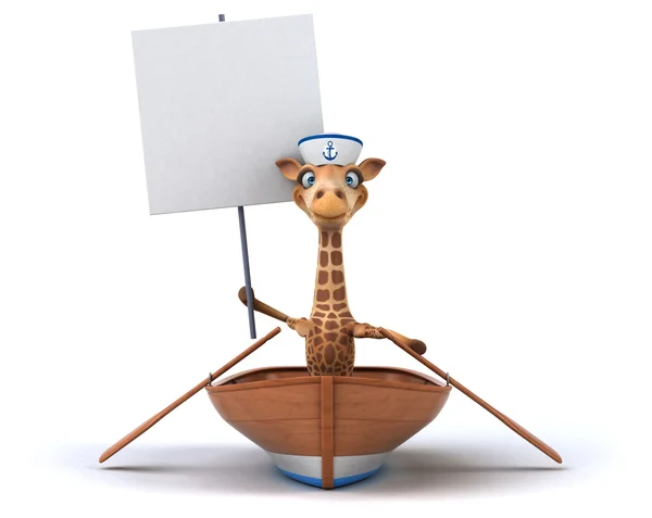 Roliga tecknade giraff — Stockfoto