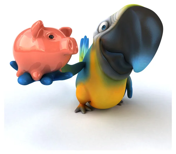 Fun cartoon parrot — Stock Photo, Image