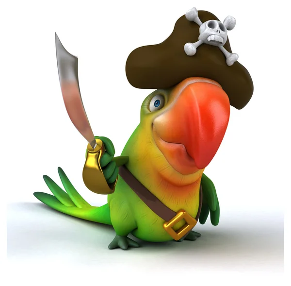 Fun cartoon parrot — Stock Photo, Image