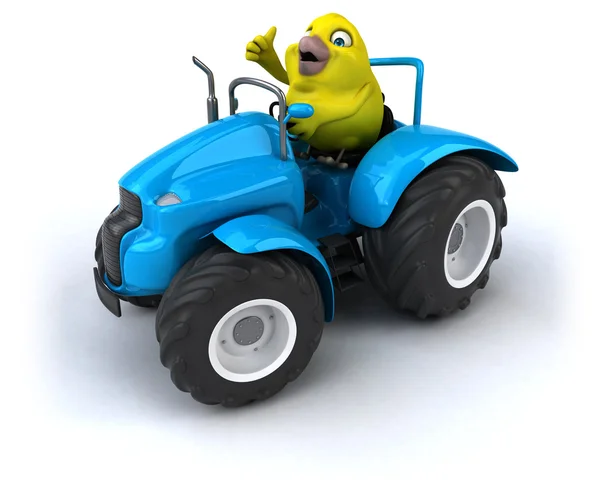 Fun cartoon Yellow bird — Stock Photo, Image