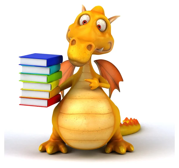 Leuke cartoon dragon — Stockfoto